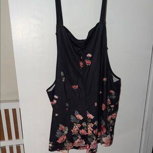 Floral Black Women's romper